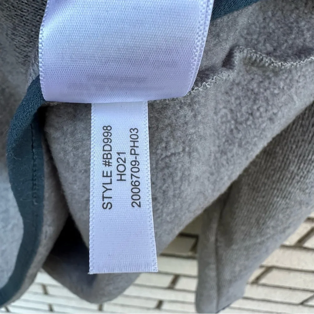 J. Crew Heather Light Gray Marled Fleece Half Zip Pullover